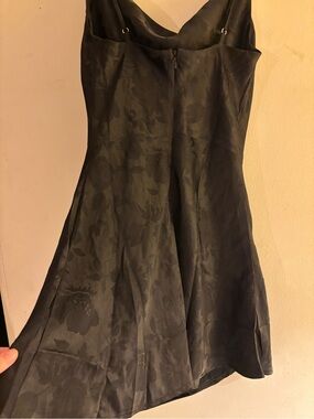 Lulu's Black Floral Jacquard Mini Dress
